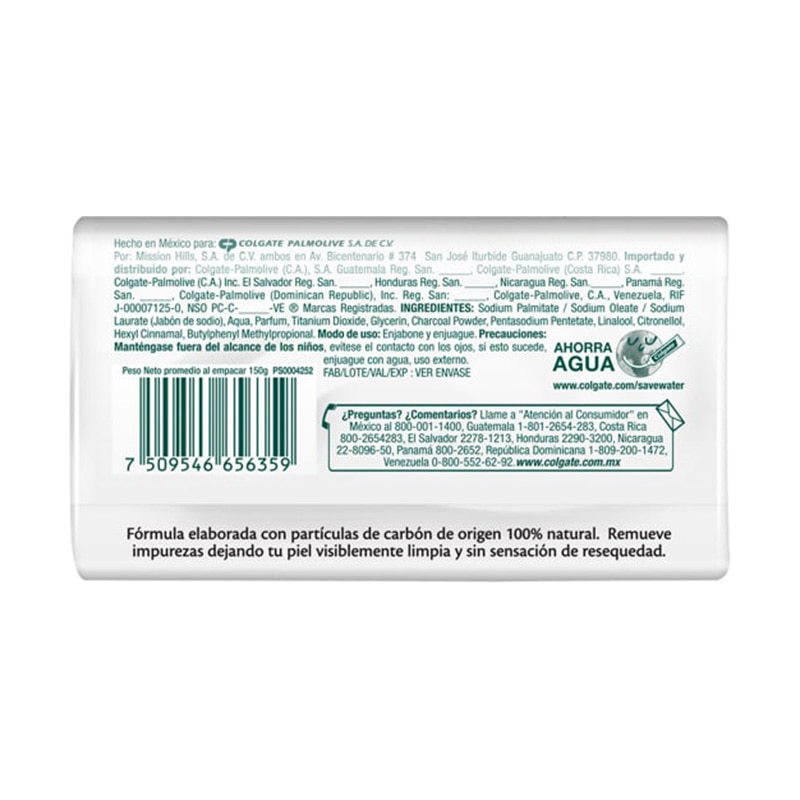 Palmolive® Naturals Sensación Purificante con partículas de carbón Jabón en barra Palmolive® Naturals Sensación Purificante con partículas de carbón Jabón en barra