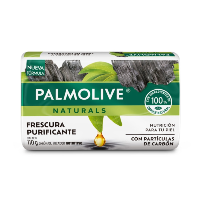 Palmolive® Naturals  Sensación Purificante con partículas de carbón Jabón en barra