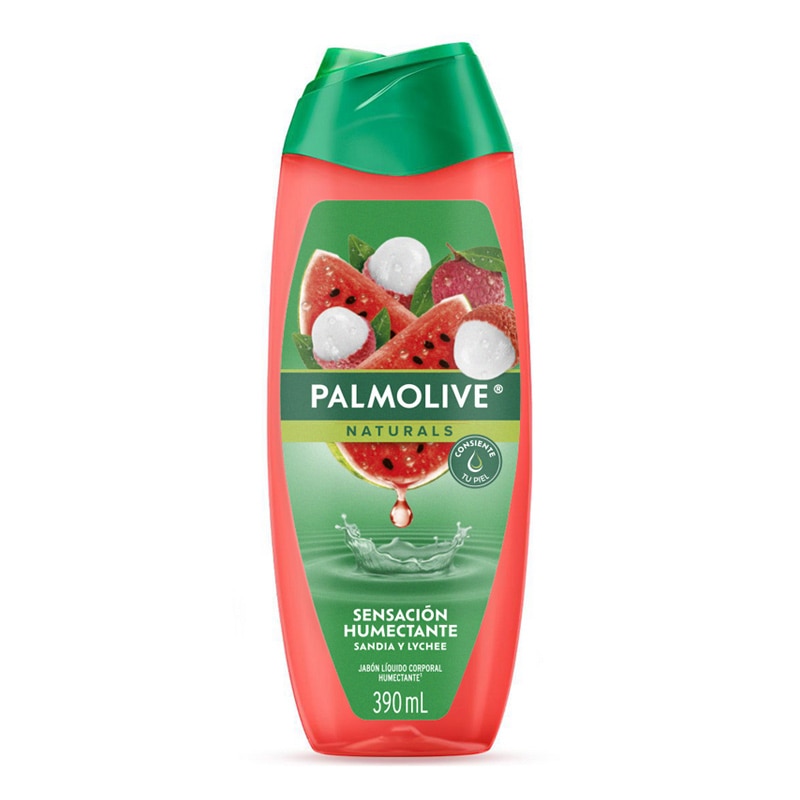 Palmolive® Naturals Suavidad Natural Cereza y Coco Jabón líquido corporal Palmolive® Naturals Humectación Refrescante Sandía y Lychee Jabón líquido corporal